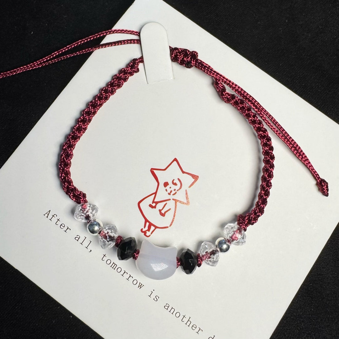 Adjustable Cat-Themed Macrame Friendship Bracelet Kalsten