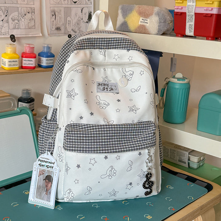 Fun-Themed Star Print Backpack