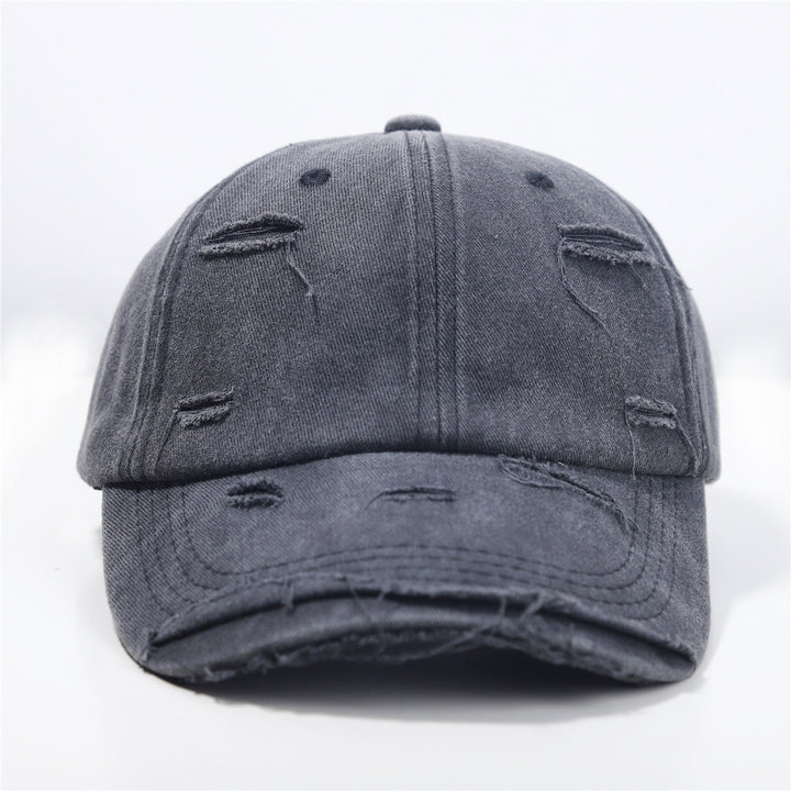 Women's washed baseball cap with destroyed look Kalsten