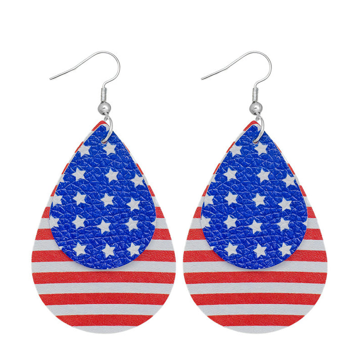 Women's stud earrings wing design enamel with star motif and fine alloy Kalsten