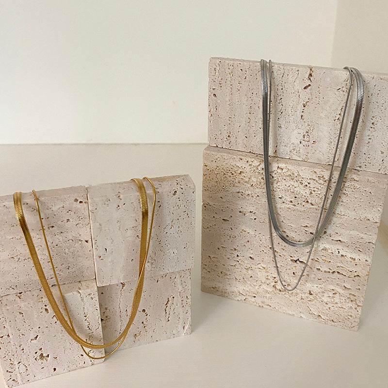 Layered Gold Chain Necklace Kalsten