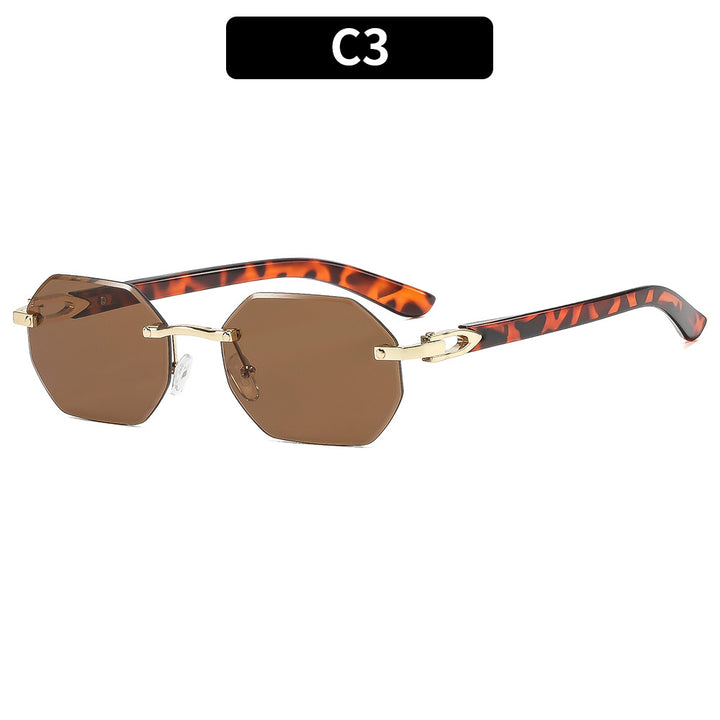 Octagonal Frame Sunglasses with Distinctive Tortoiseshell Accents