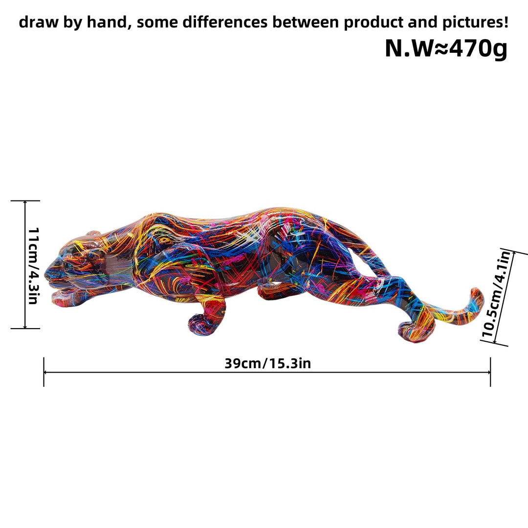 Artistic and colorful animal figure in panther shape Kalsten