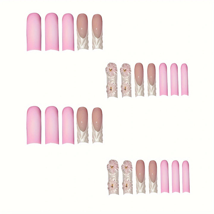 Artistic Floral Press-On Nail Extensions Kalsten
