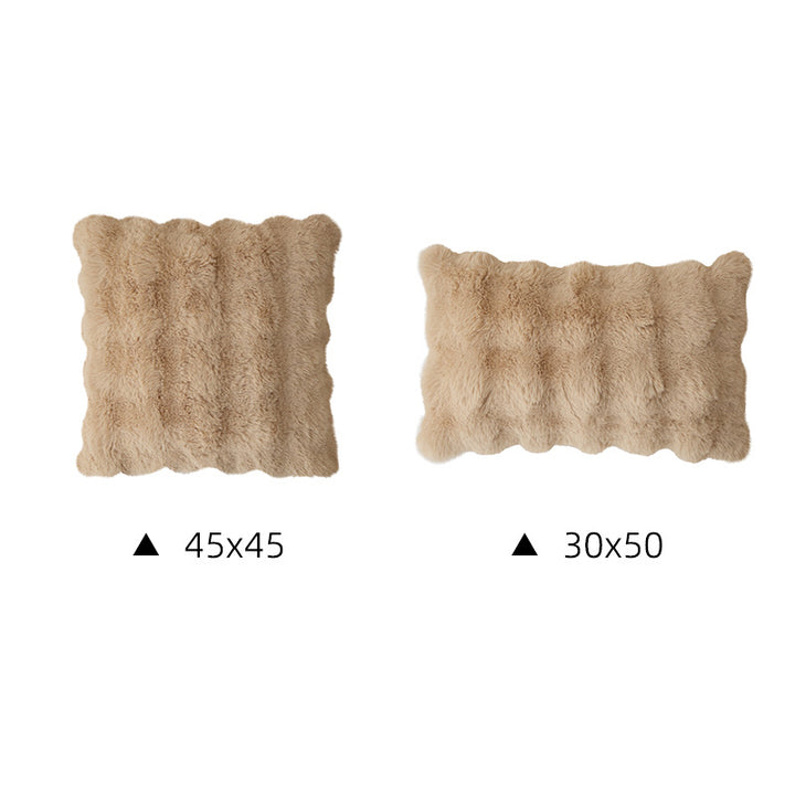 Luxurious faux fur decorative cushion set Kalsten