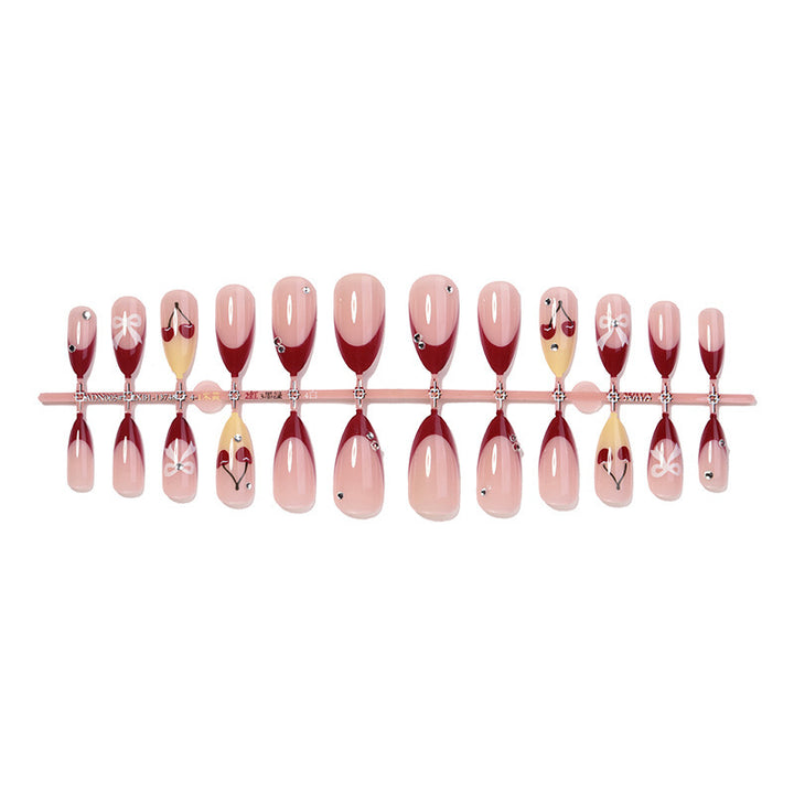 Designer Artificial Nail Set with Elegant Lace Design Kalsten
