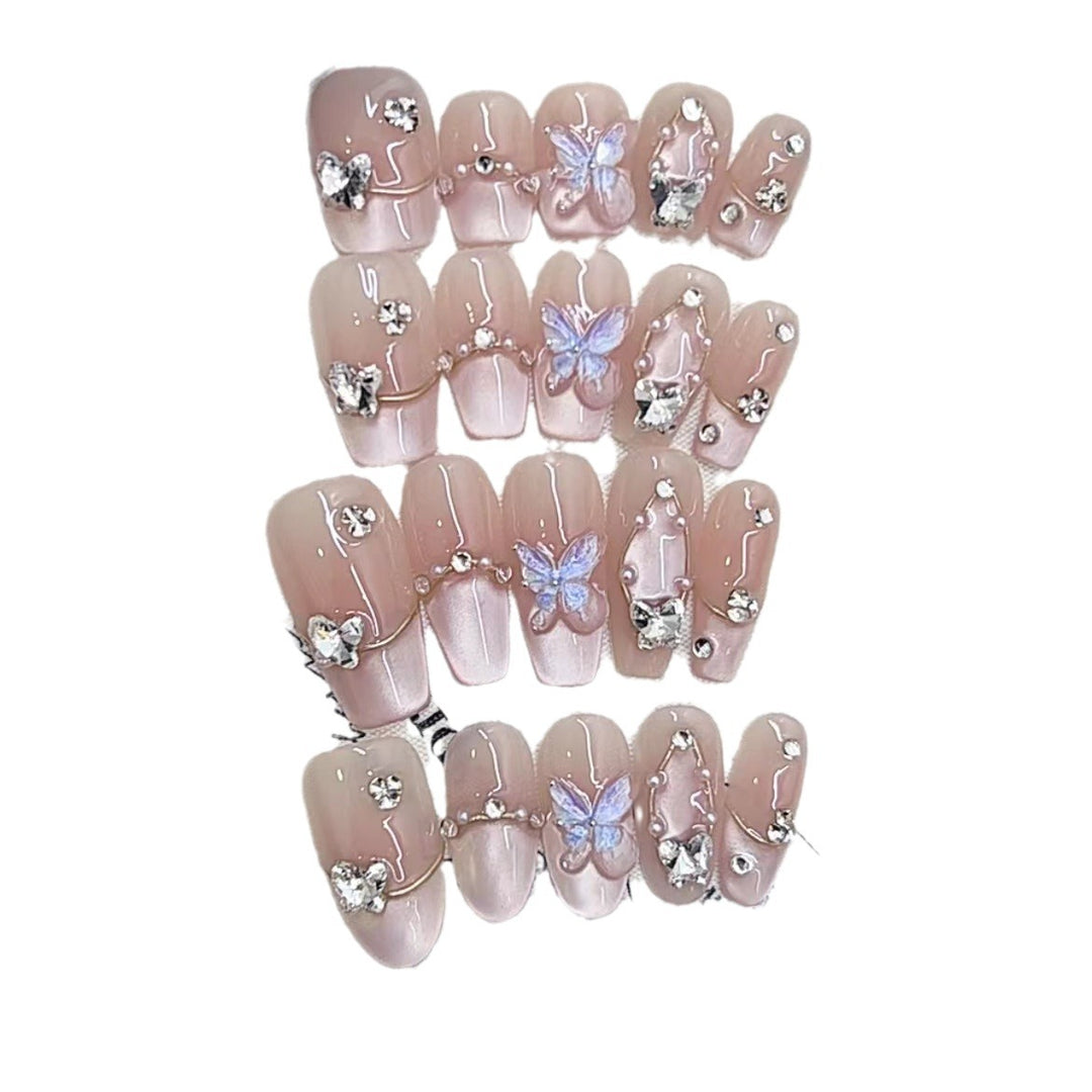Decorative Butterfly-Inspired Press-On Nails Kalsten