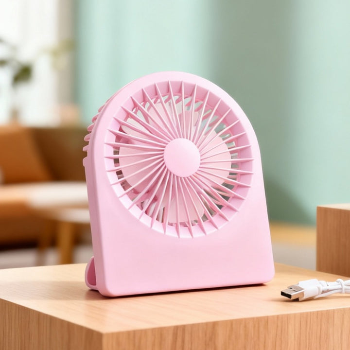 Ladies Compact Table Fan with USB Connection and Quiet Operating Modes Kalsten