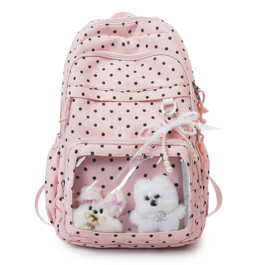 Cute Polka Dot Patterned Backpack