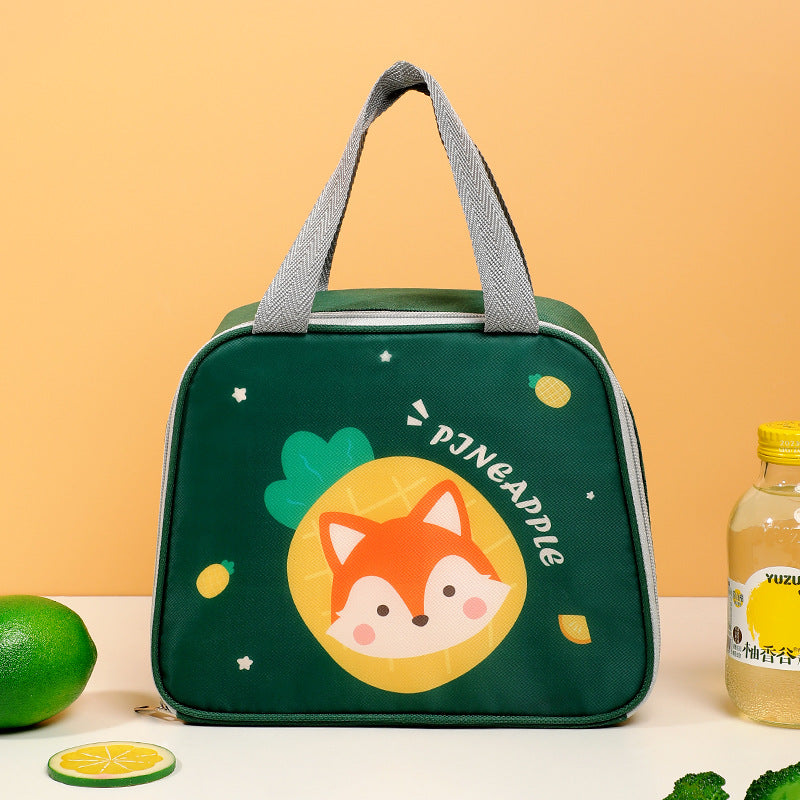Cute Cartoon Avocado-Themed Lunch Bag
