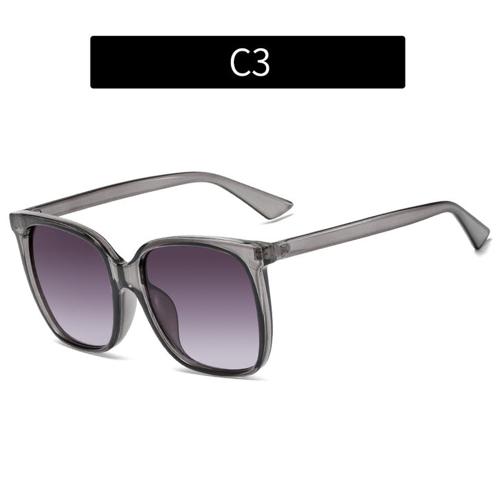 Oversized Transparent Frame Sunglasses