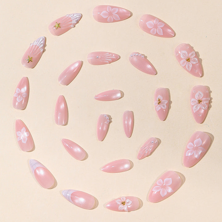 Artistic 3D Floral Nail Art Extensions Kalsten