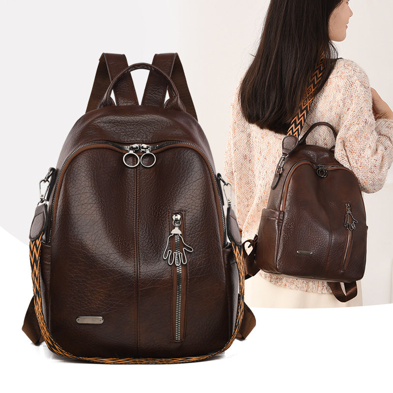 Casual Leather Backpack Kalsten