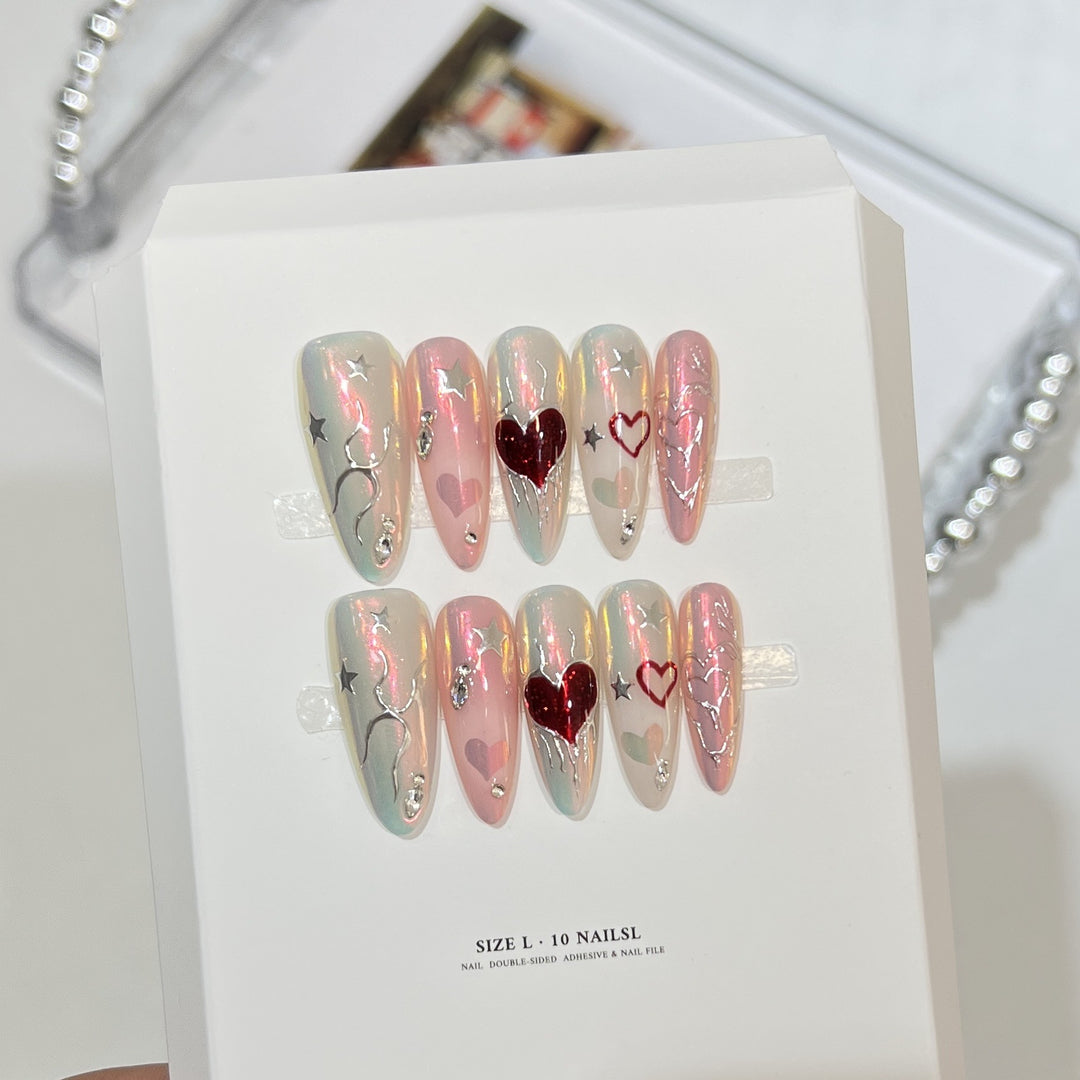 Elegant Decorative Stiletto Press-On Nail Art Set Kalsten