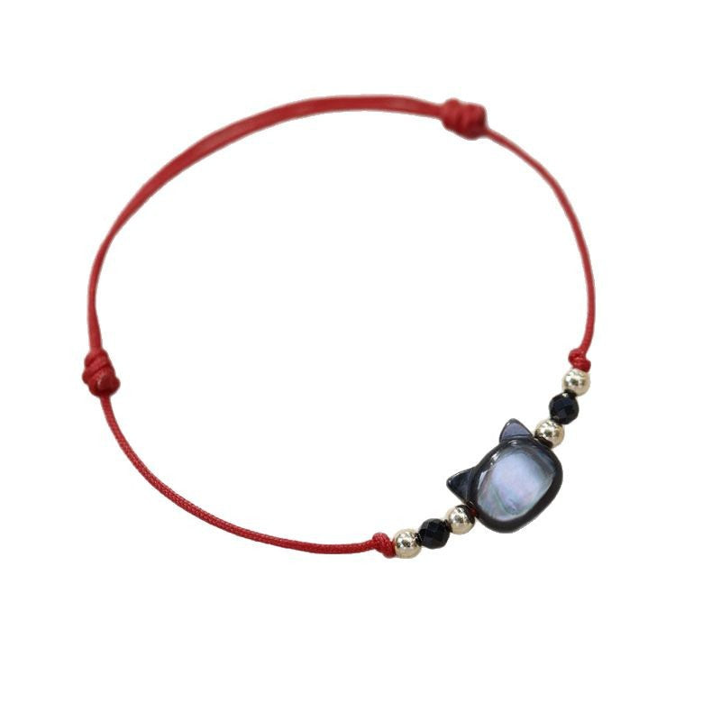 Adjustable Cat-Themed Charm Bracelet Kalsten