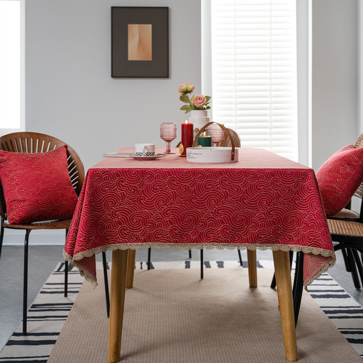 Elegant Checkered Tablecloth