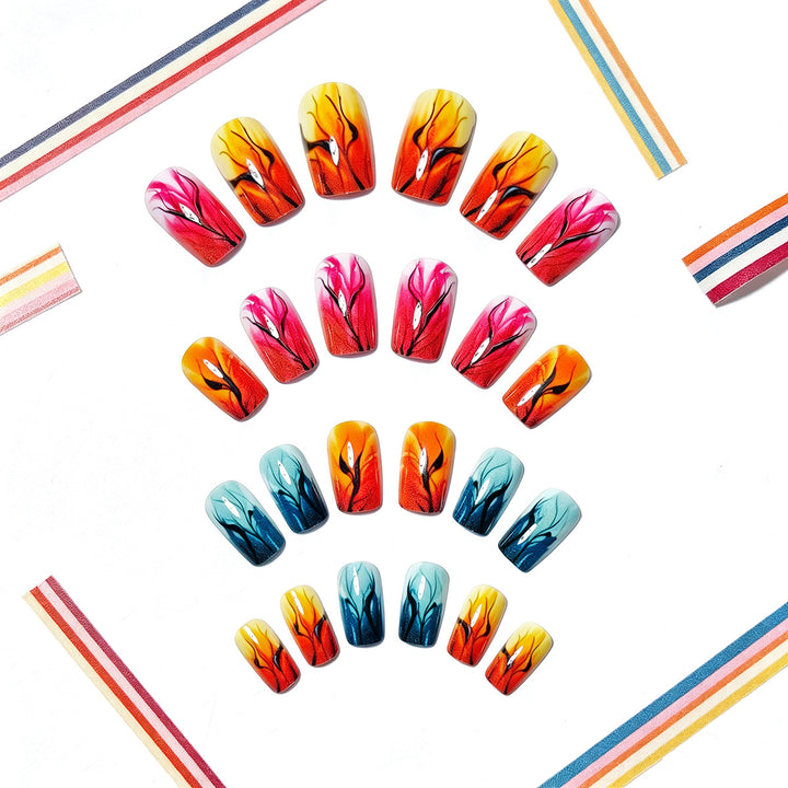 Artificial nails with autumn leaf design Kalsten