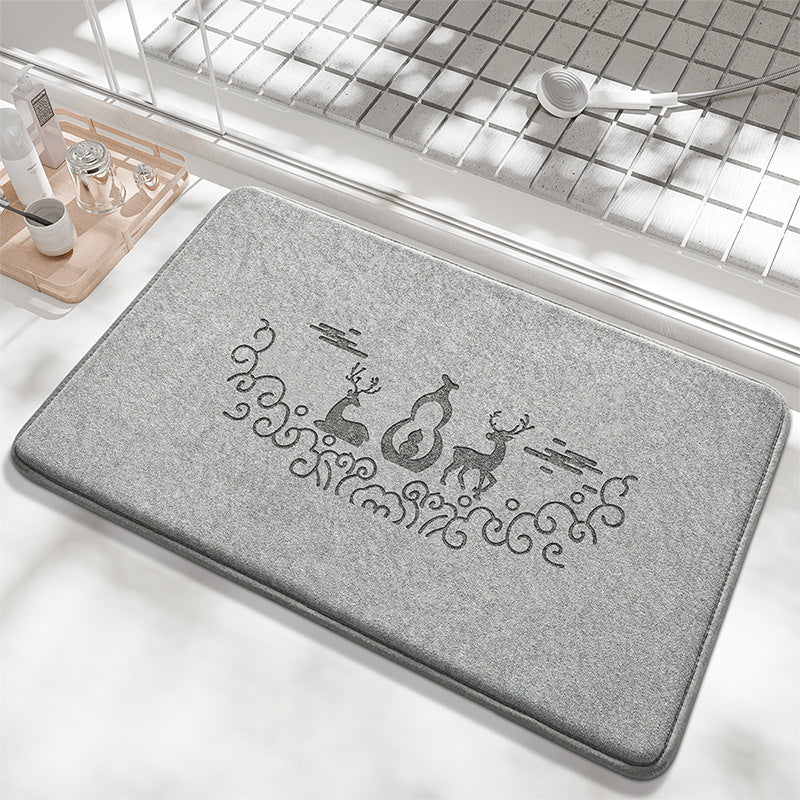 Playful Bunny Design Bath Mat Kalsten