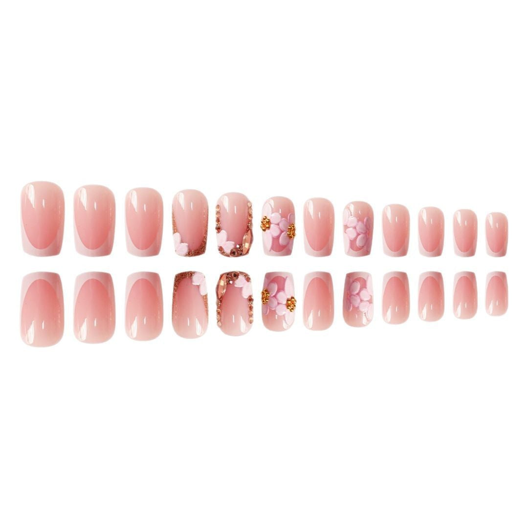 Chic Floral Press-On Nail Art Extensions Kalsten