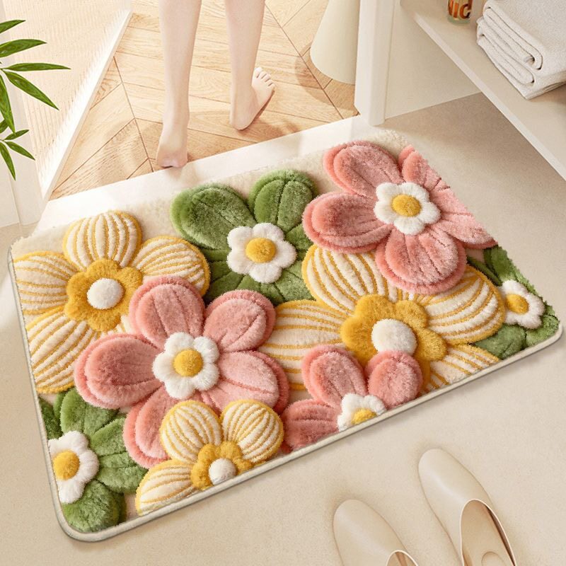 Decorative Floral Bath Mat