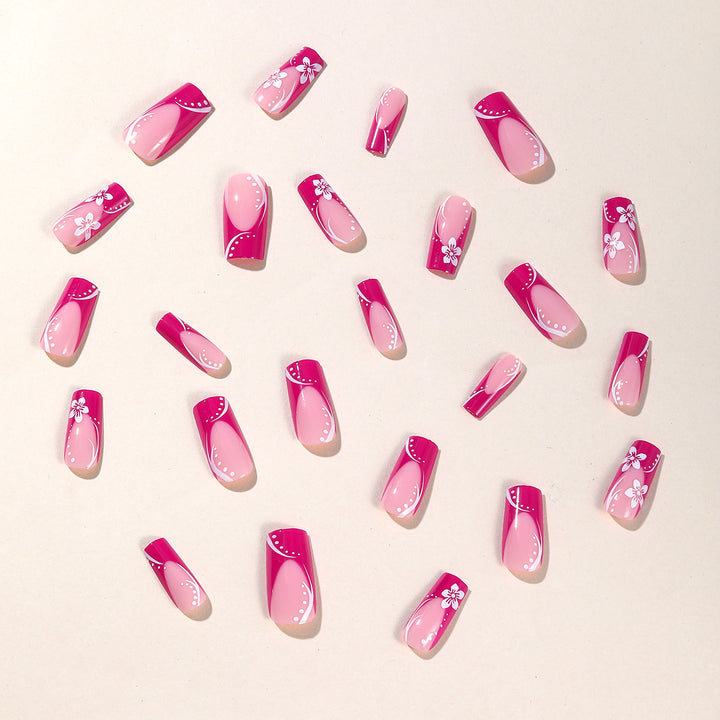 Decorative French Tip Acrylic Nail Art Kalsten
