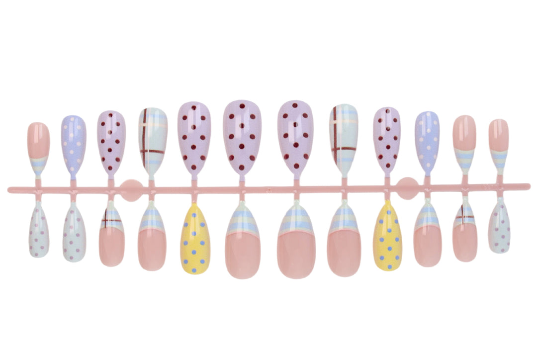 Artificial nail set with colorful patterns Kalsten