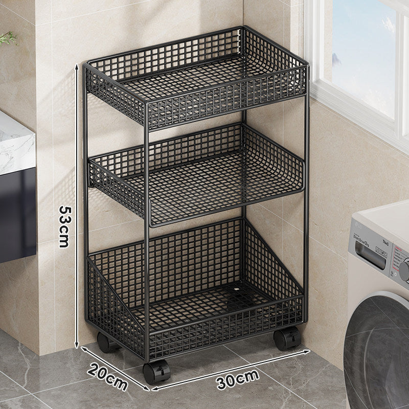 Compact Three-Tier Ventilated Metal Mesh Organizer Shelf for Countertop and Cabinet