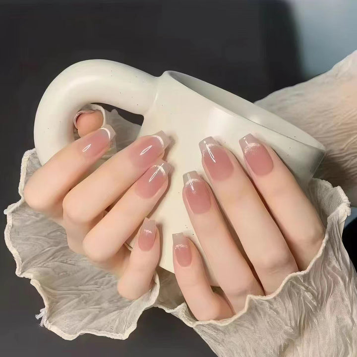 Premium French Tip Press-On Nail Design Kalsten