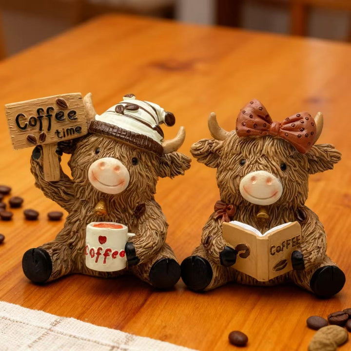 Decorative Highland Cattle Coffee Figure Kalsten
