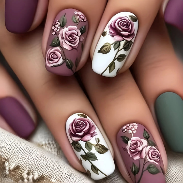 Floral Acrylic Nail Art Enhancements Kalsten 1789915912