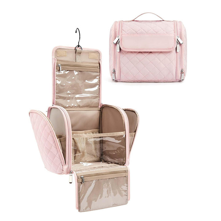 Cosmetic Organizer Bag with Removable Hook and Transparent Compartments Kalsten
