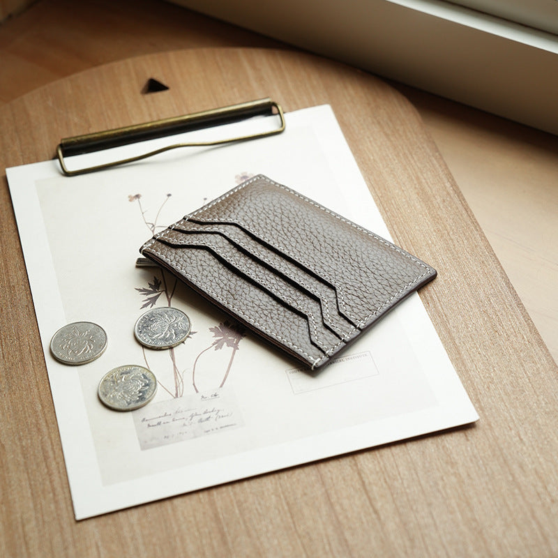 Textured Leather Card Wallet
