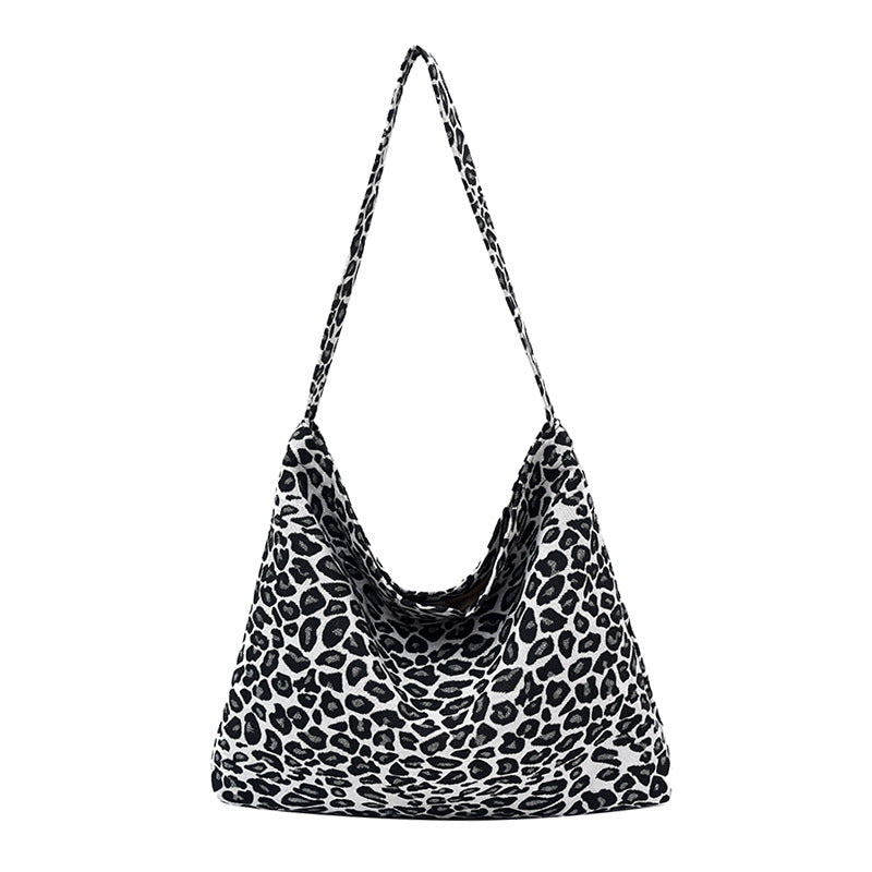 Leopard Print Slouchy Shoulder Bag