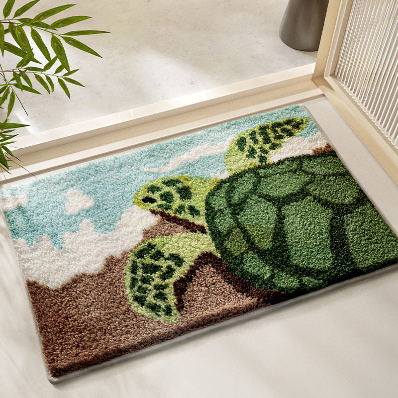 Turtle-Themed Plush Bath Mat Kalsten
