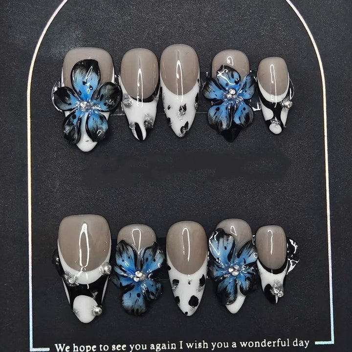 Nature-Themed Artistic Press-On Nail Set Kalsten