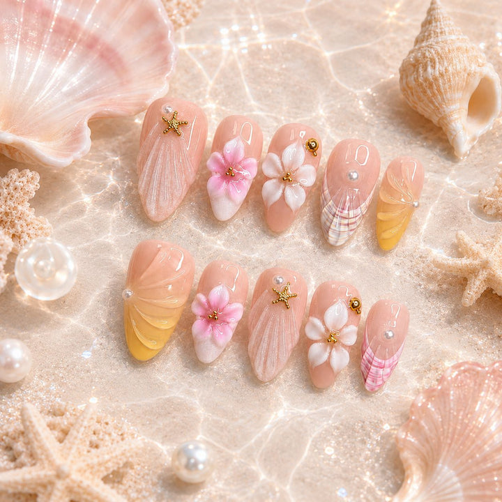 Premium Artifical Nails with Floral Designs Kalsten