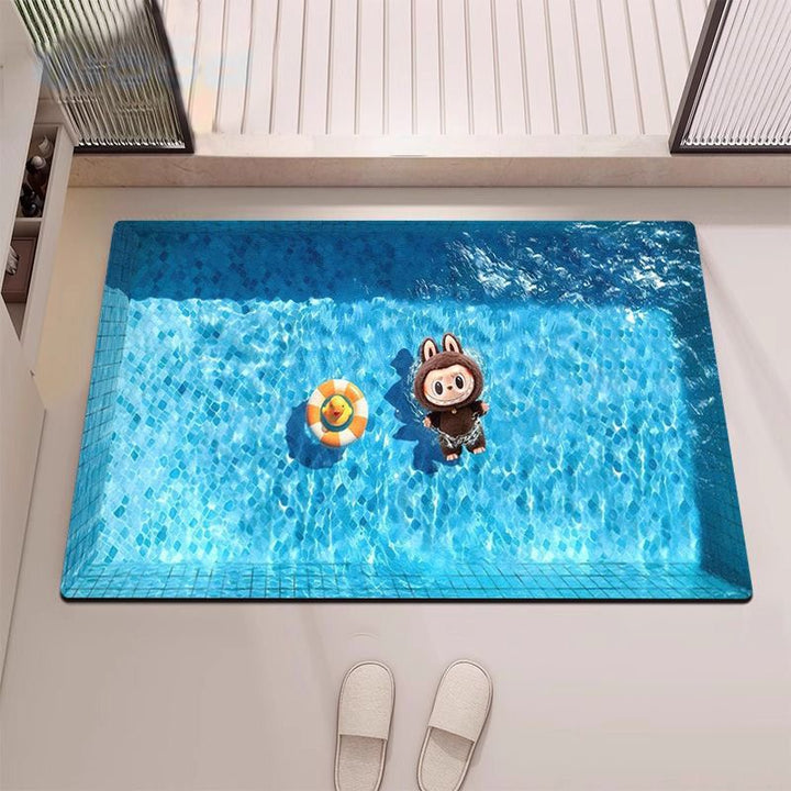Cute Cartoon Monster Area Rug for Indoor Decor