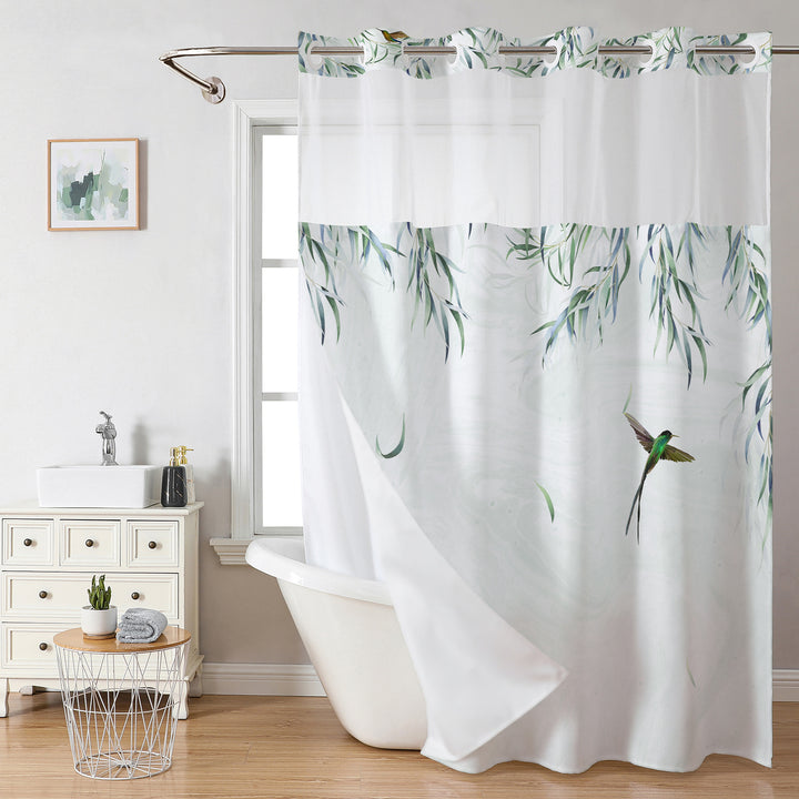 Floral Butterfly Shower Curtain Kalsten