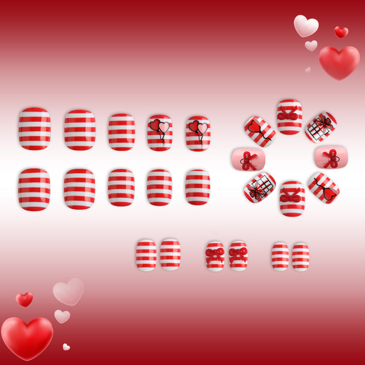 Festive Heart and Balloon Nail Art Set Kalsten