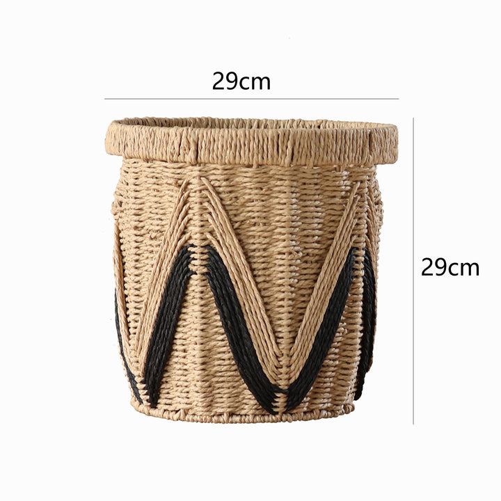 Decorative basket with graphic pattern Kalsten