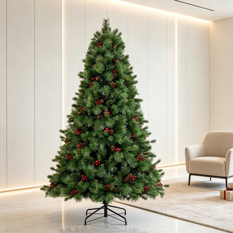 Artificial Pine Christmas Tree with Pine Cones and Red Berries