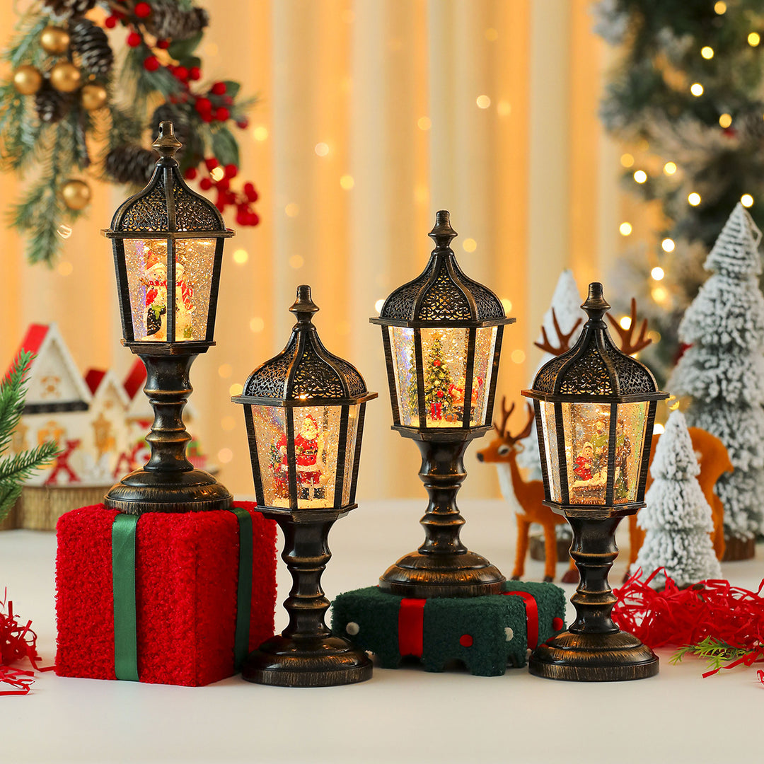 Decorative Lantern with Santa Scene Kalsten
