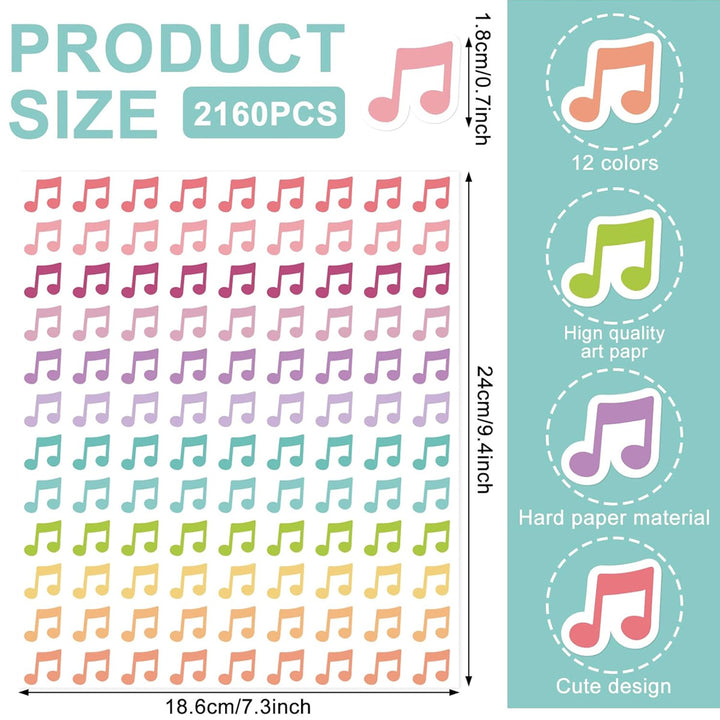 Music Note Decorative Sticker Set Kalsten