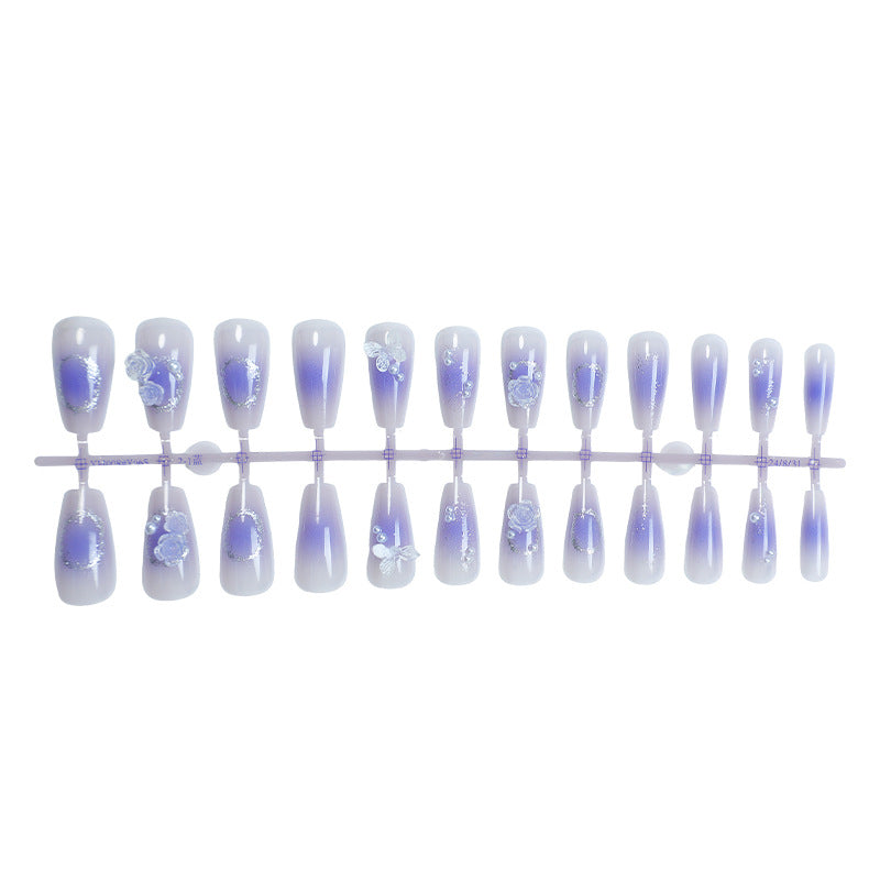 Artistic Ombre Floral Press-On Nail Set kalsten