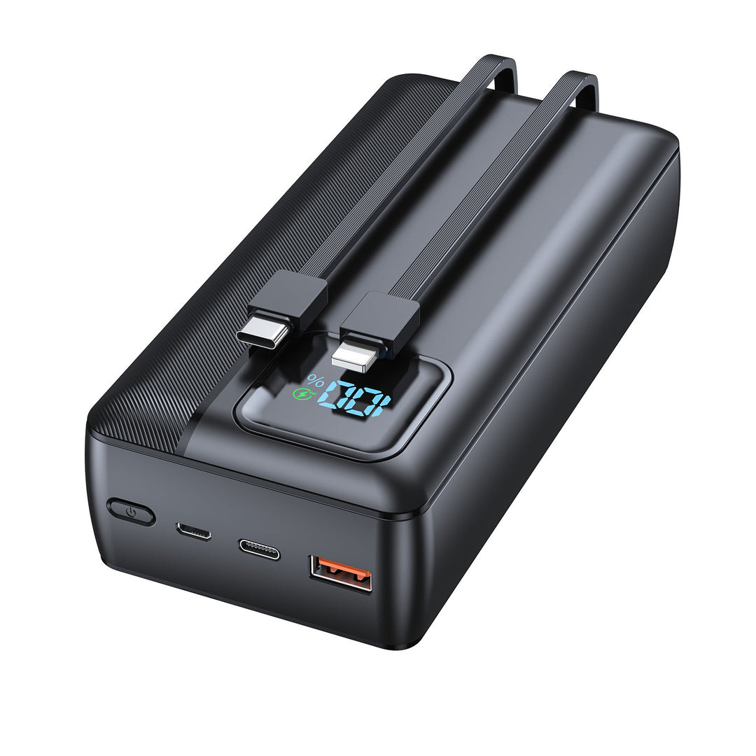 Powerbank with Integrated Charging Cables and Digital Display Kalsten