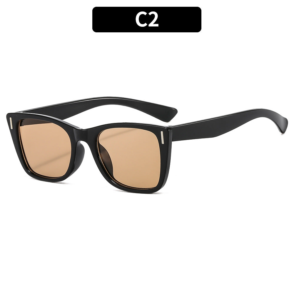 Retro-Inspired Angular Frame Sunglasses