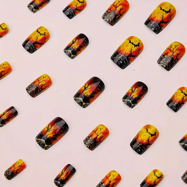 Halloween-Themed Artistic Nail Art