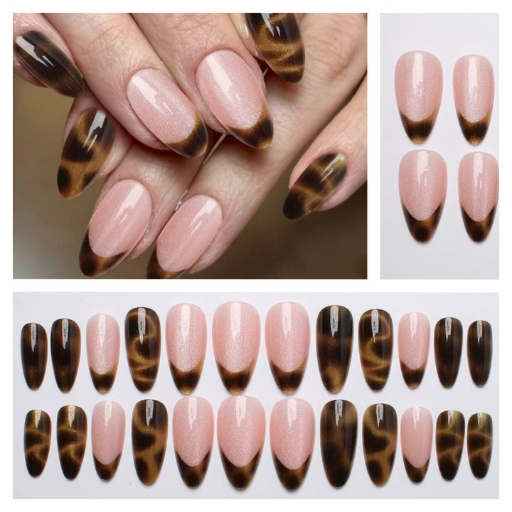 Artifical nails with elegant tortoiseshell tips Kalsten