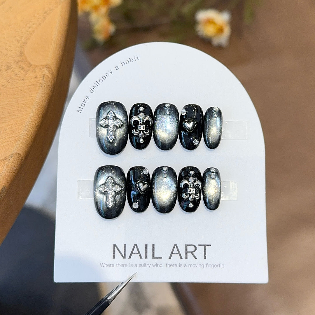 Artificial Nail Set with Decorative Elements Kalsten