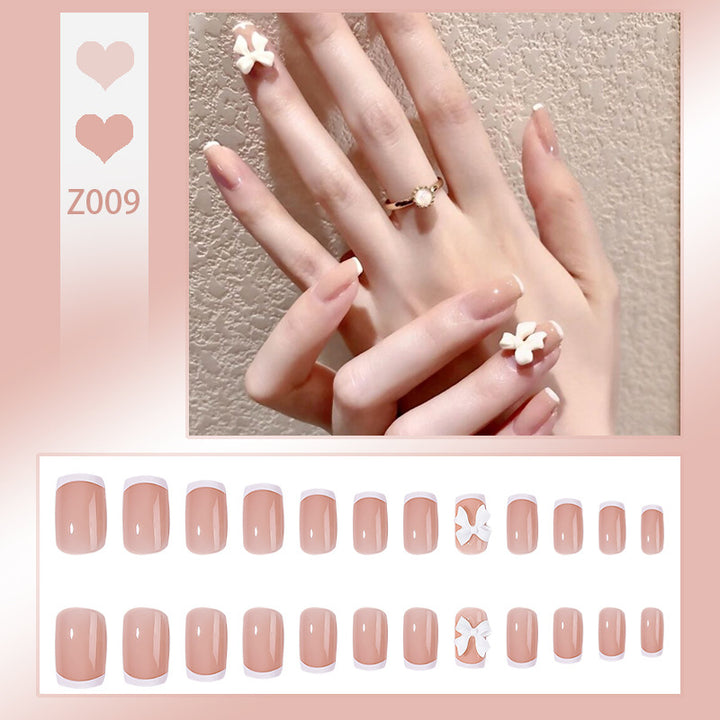 Decorative Floral Press-On Nail Set